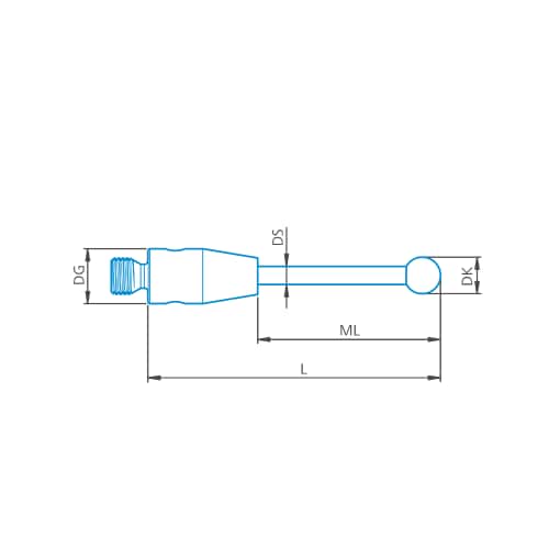 Taster gerade M2, DK2 L28 Produktbild Front View L