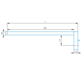 Stylus arm/Contour ML=168.5, L1=26 Produktbild