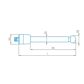 Taster gerade M5, DK5 L100 D!S mono Produktbild