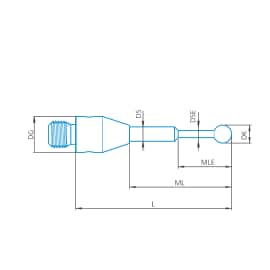 Taster abgesetzt M3, DK0,8 L19 Produktbild